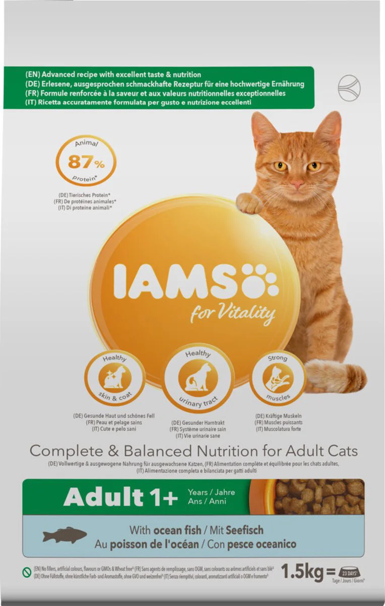 IAMS Kat Adult Oceaanvis 1,5 kg
