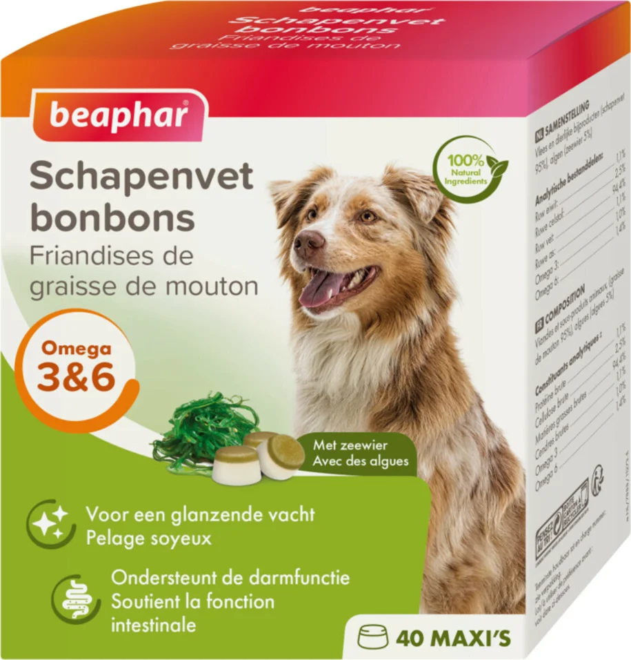 6x Beaphar Schapenvet Bonbons Zeewier 245 gr