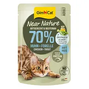 16x GimCat Kattenvoer Near Nature Kip & Forel 85 gr