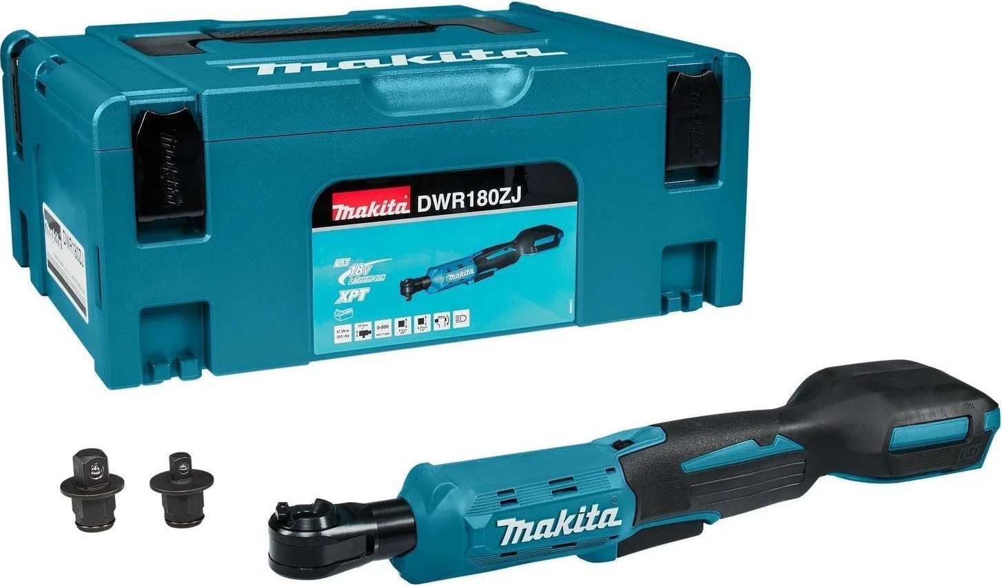 Makita DWR180ZJ Accu ratelsleutel 3/8" & 1/4" borgpin 18V Basic Body in Mbox