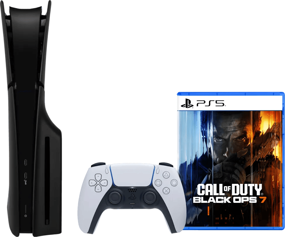 Sony PlayStation 5 Slim Disc Edition + Call of Duty: Black Ops 7 + Covers Zwart