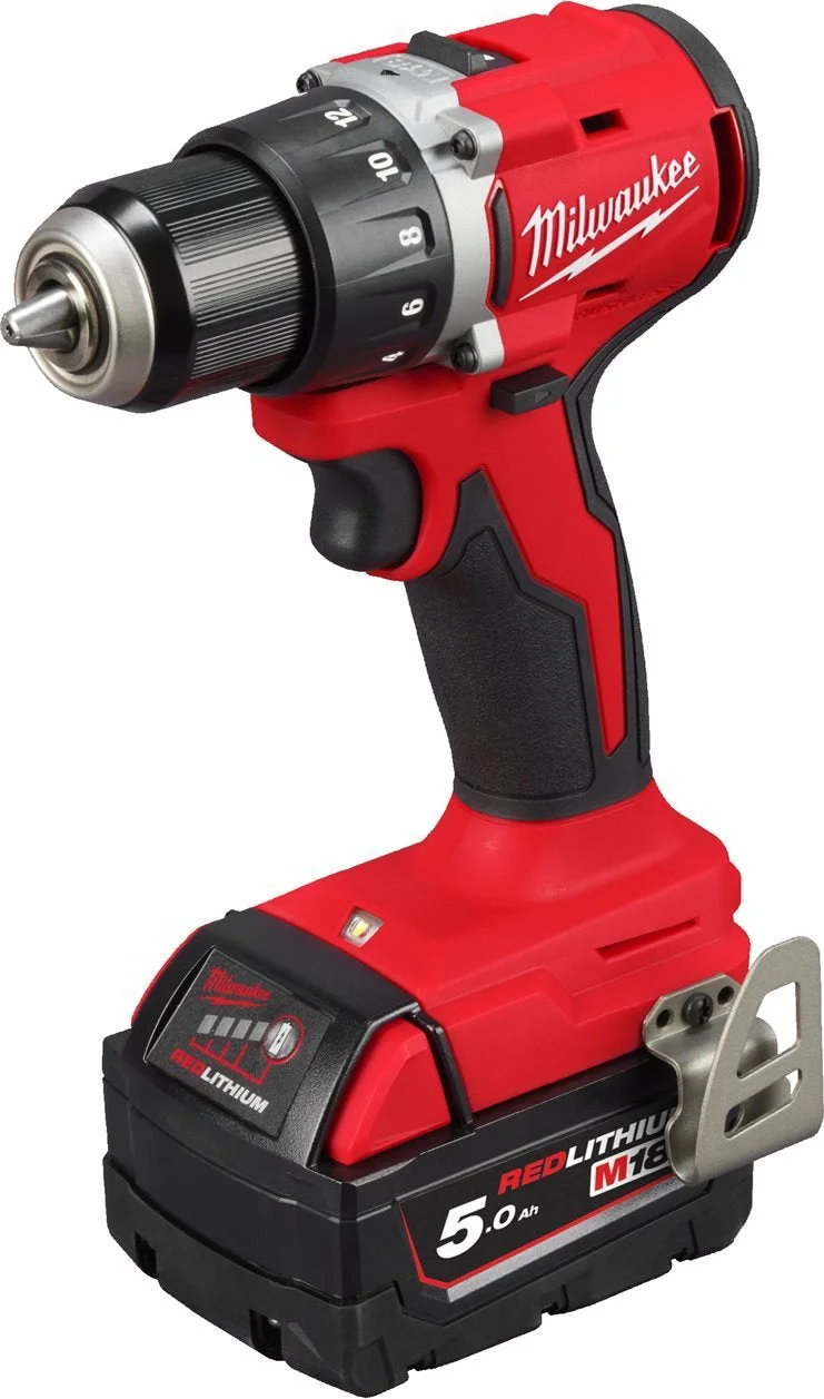 Milwaukee M18 BLDDRC-502C Compacte Accu Schroefboormachine 18V 5.0Ah in koffer - 4933492835