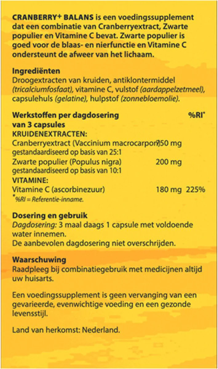 Bloem Cranberry+ Balans Capsules 60st 60CP