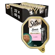 22x Sheba Kattenvoer Natvoer Sauce Lovers Zalm 85 gr