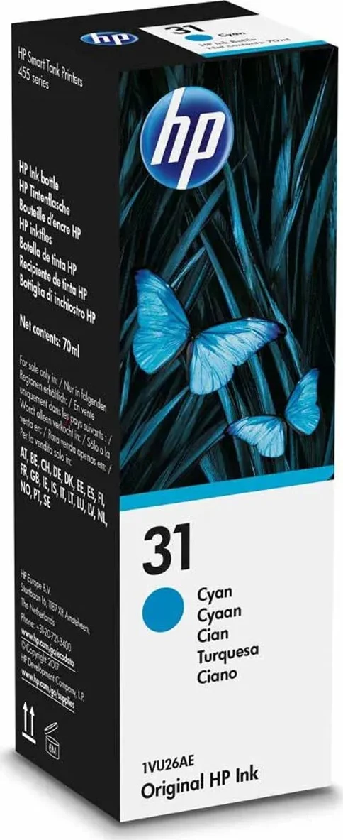 HP 31 Inktflesje Cyaan
