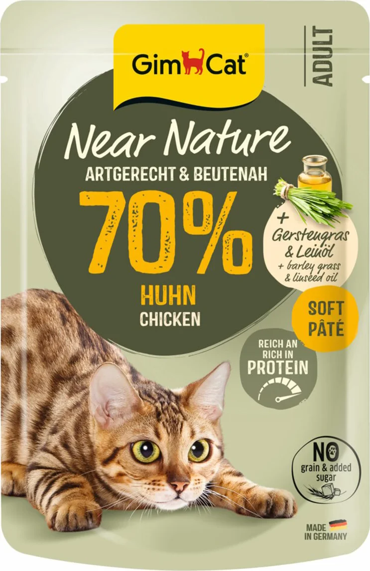 16x GimCat Kattenvoer Near Nature Kip 85 gr