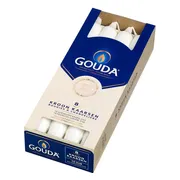 Gouda Kroonkaarsen Satijn Wit 240/24 8ST