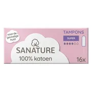 Sanature 100% Katoen Tampons Super 16ST
