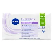 Nivea 3-in-1 Reinigingsdoekjes Gevoelige Huid 25ST