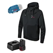 Bosch Professional PRO GHH 12+18V XA 2XL Verwarmde hoody zwart 1x 2.0Ah - 06188000GF
