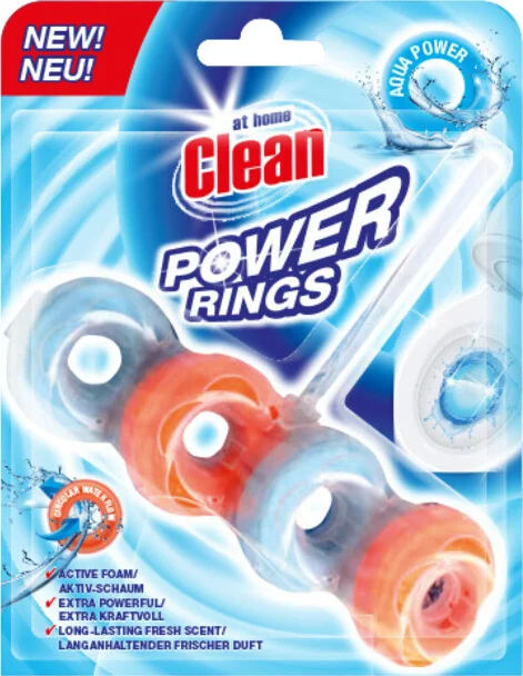2x At Home Toiletblok Power Rings Aqua Power 40 gr