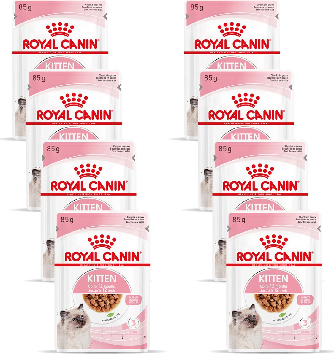 96x Royal Canin Kitten Gravy Kattenvoer Nat 85 gr