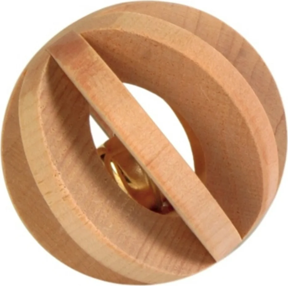 Trixie Speelbal Hout met Bel 6 cm