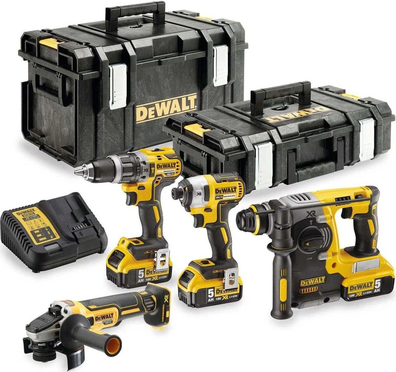 DeWALT DCK422P3 Accu combiset 4-delig 18V XR 5.0Ah in ToughSystem