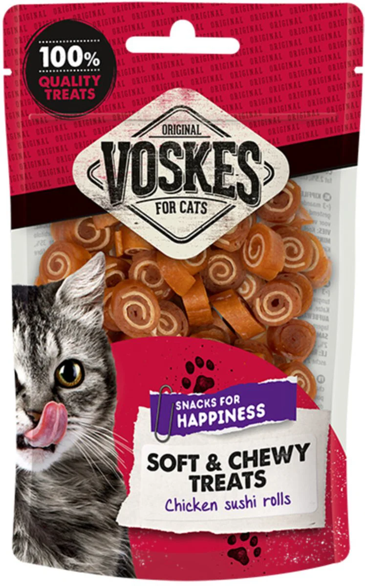 10x Voskes Sushi Rolls Kip 60 gr