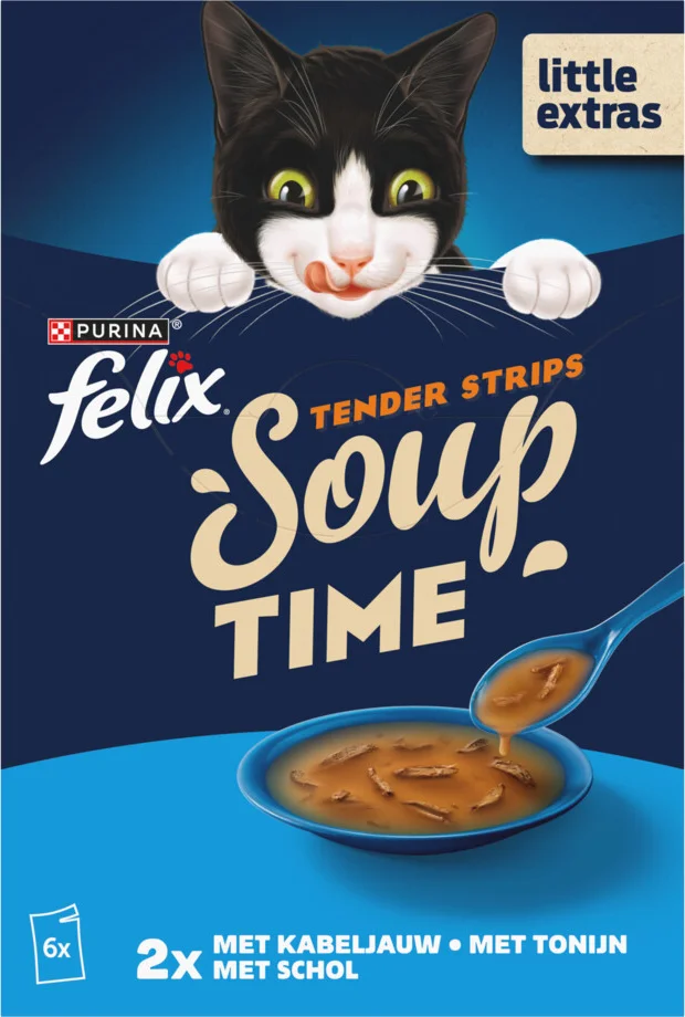 Felix Soup Tender Strips Vis 6 x 48 gr