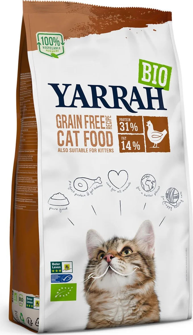 Yarrah Bio Kattenvoer Graanvrij Kip & Vis 6 kg