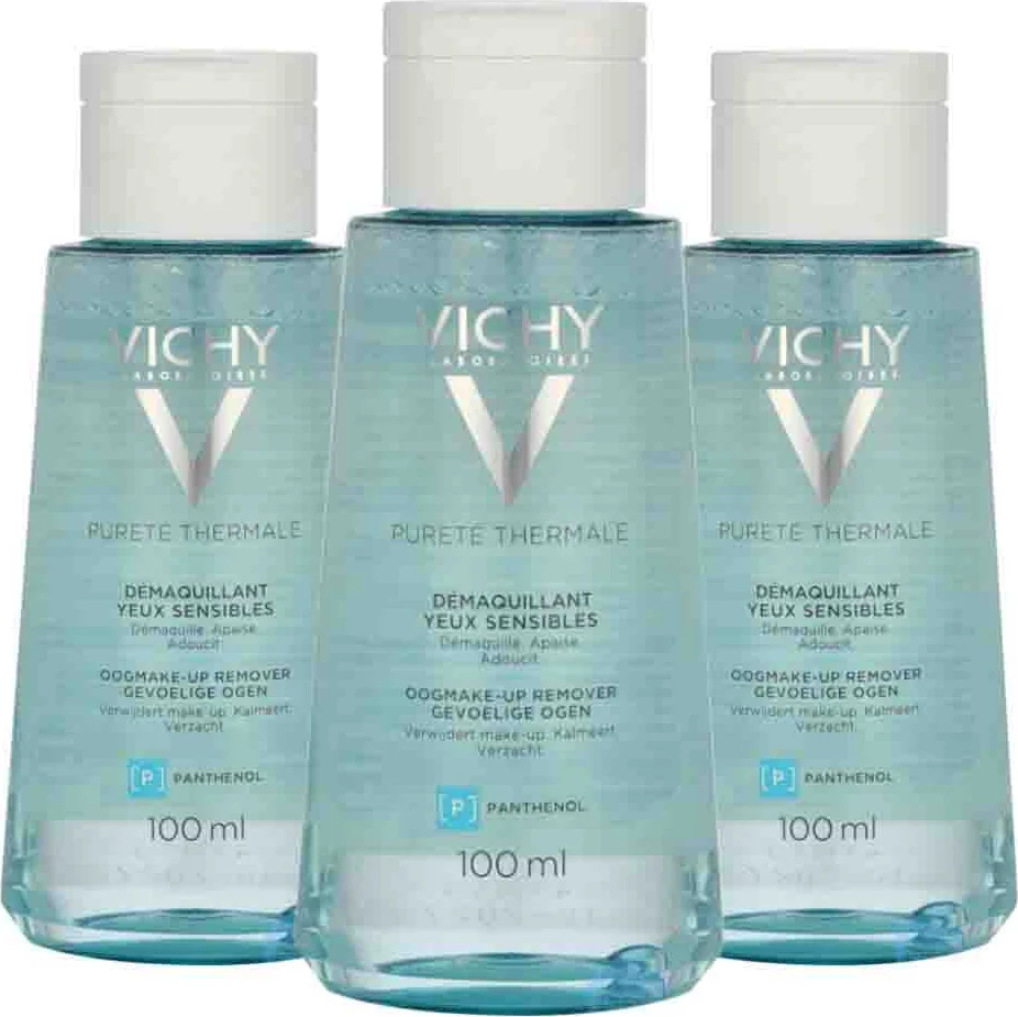 3x Vichy Purete Thermale Eye Make-Up Remover 100 ml