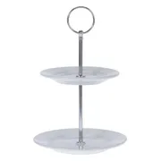 Etagere porselein 2 delig