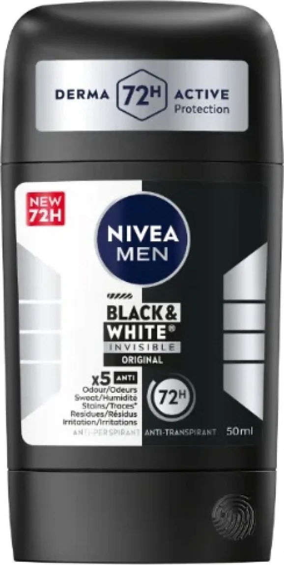 NIVEA Men Black & White Invisible Deodorant Stick 50 ml