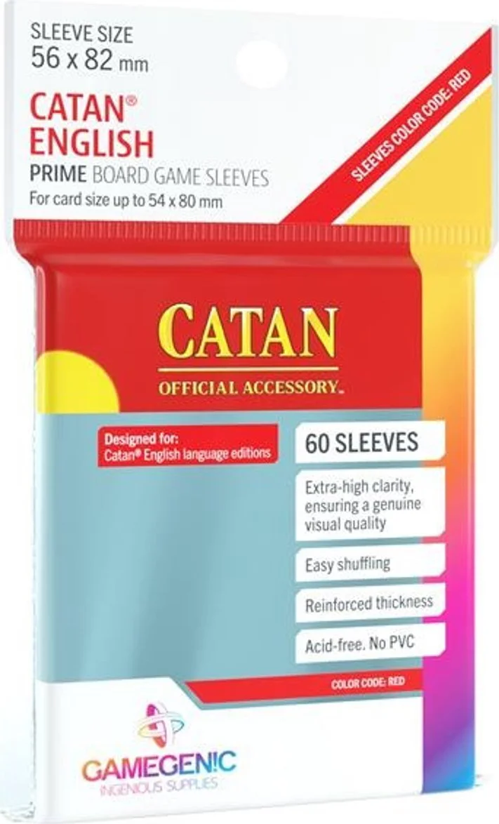 Gamegenic: Prime Board Game Sleeves - Catan Red