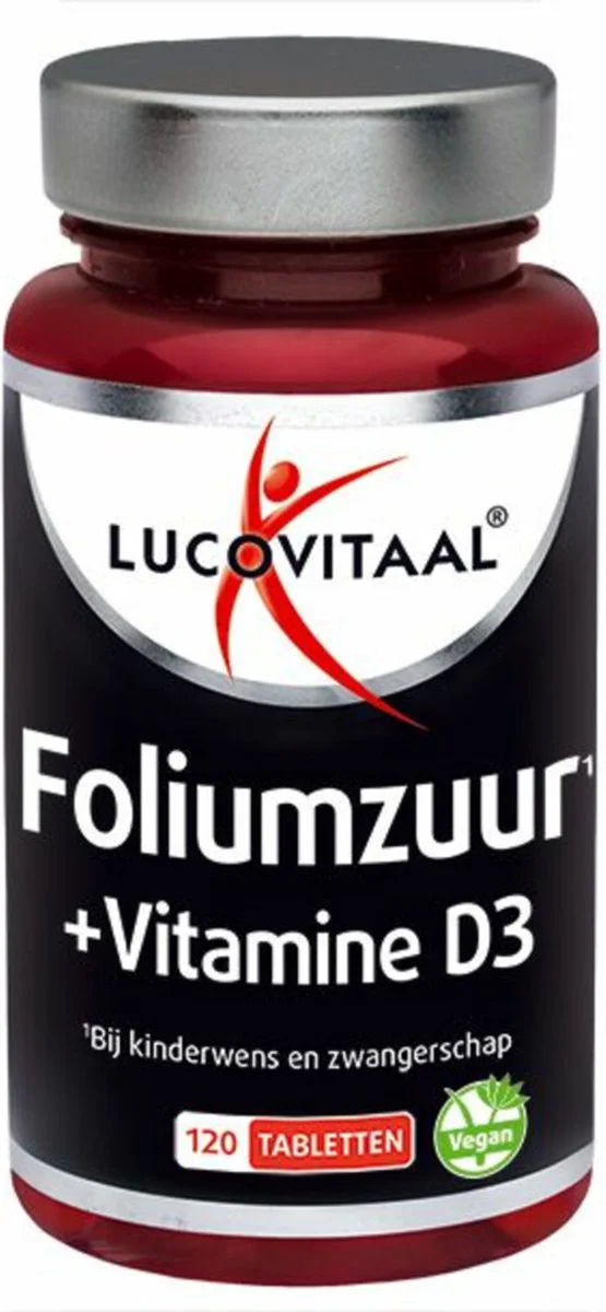 Lucovitaal Foliumzuur + Vitamine D3 120 tabletten
