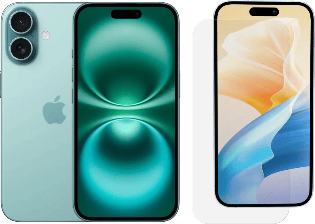 Apple iPhone 16 128GB Groen + BlueBuilt Screenprotector Glas