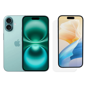 Apple iPhone 16 128GB Groen + BlueBuilt Screenprotector Glas