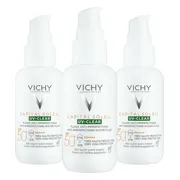 3x Vichy Capital Soleil UV Clear Anti-onzuiverheden Zonnebrand SPF 50+ 40 ml