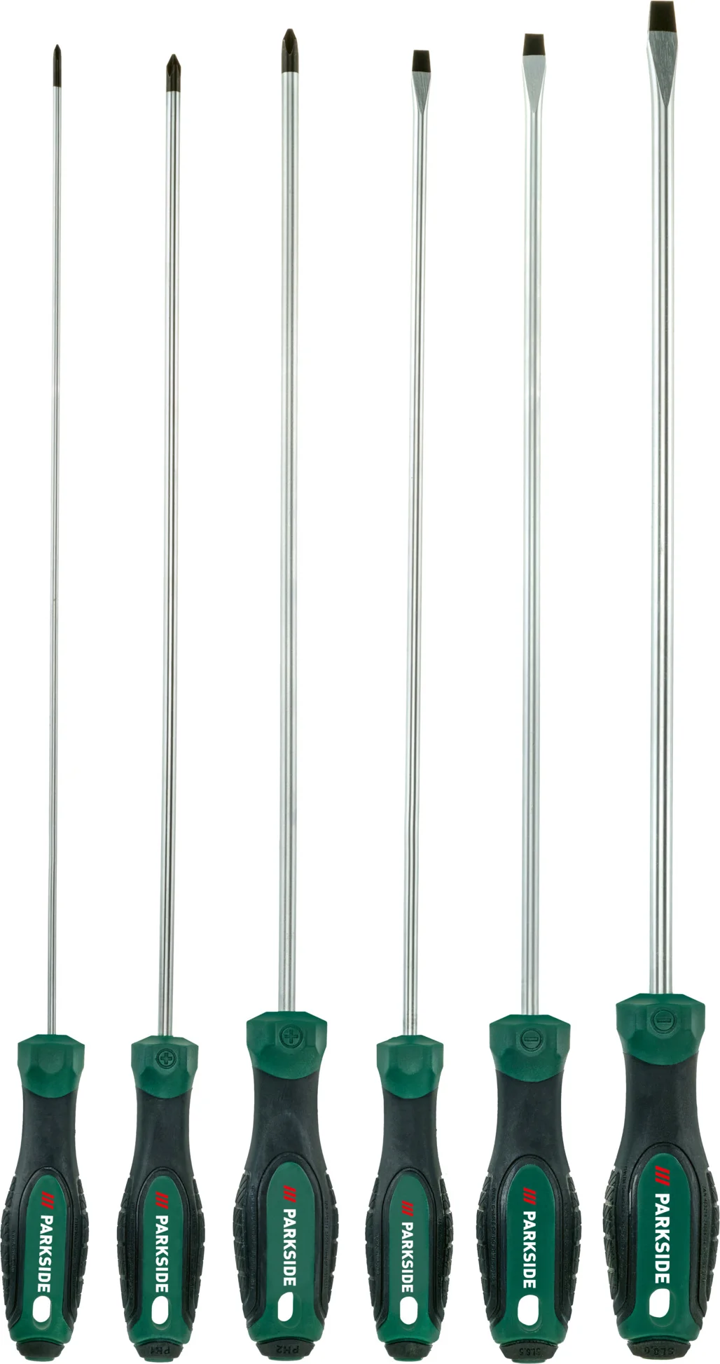 PARKSIDE Schroevendraaierset - magnetisch met antislip (Schroevendraaierset lang 6-delig)