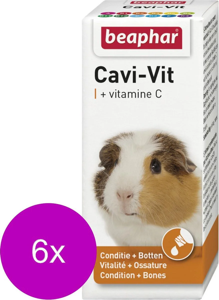 6x Beaphar Cavi-Vit Cavia Vitamine C 20 ml