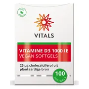 2x Vitals Vitamine D3 1000 IE 100 softgels