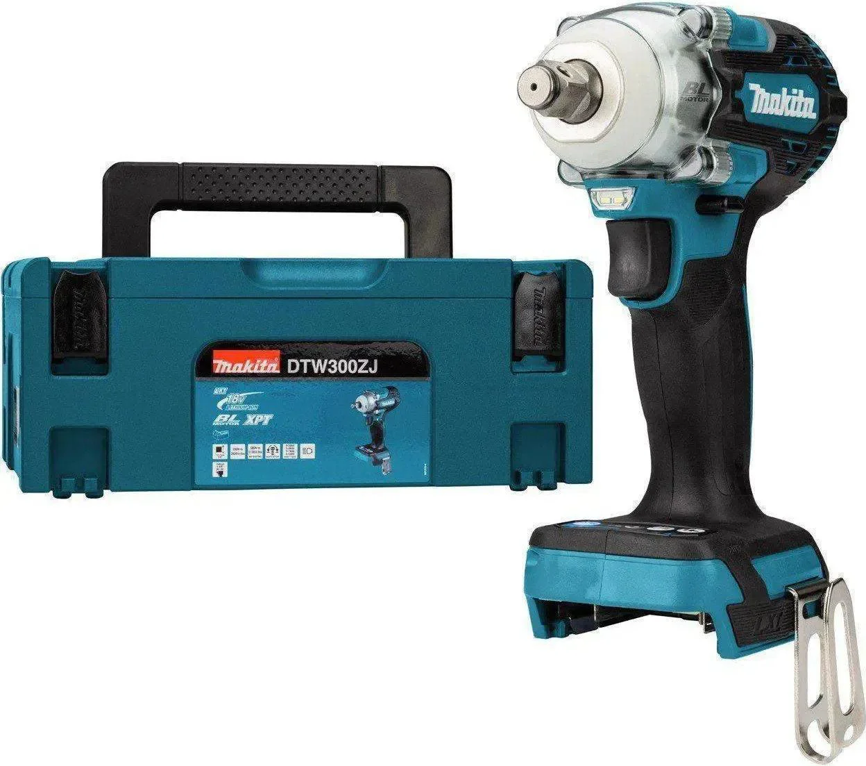 Makita DTW300ZJ Accu slagmoersleutel 330Nm 1/2" frictiering 18V Basic Body in Mbox