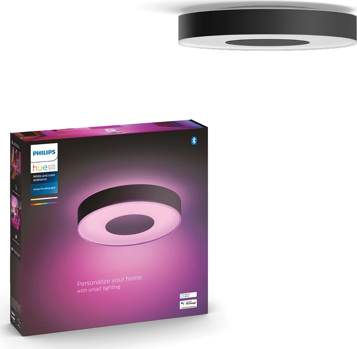 Philips Hue Infuse M plafondlamp White and Color Zwart