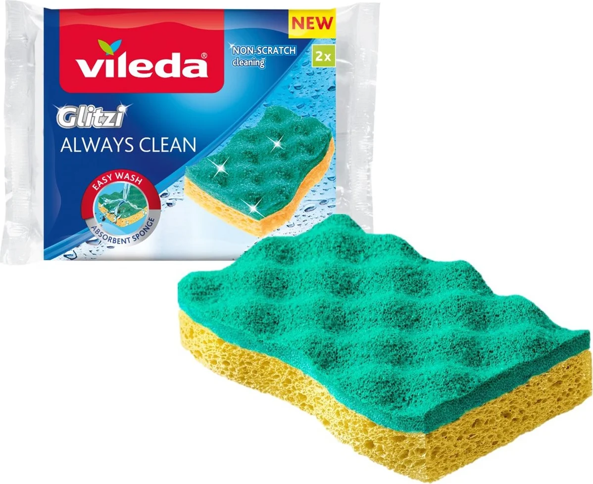 Vileda Schuursponsen Glitzi Always Clean 2 stuks