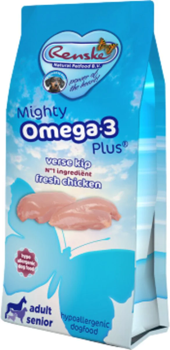 Renske Mighty Omega-3 Plus Hondenvoer Kip 600 gr