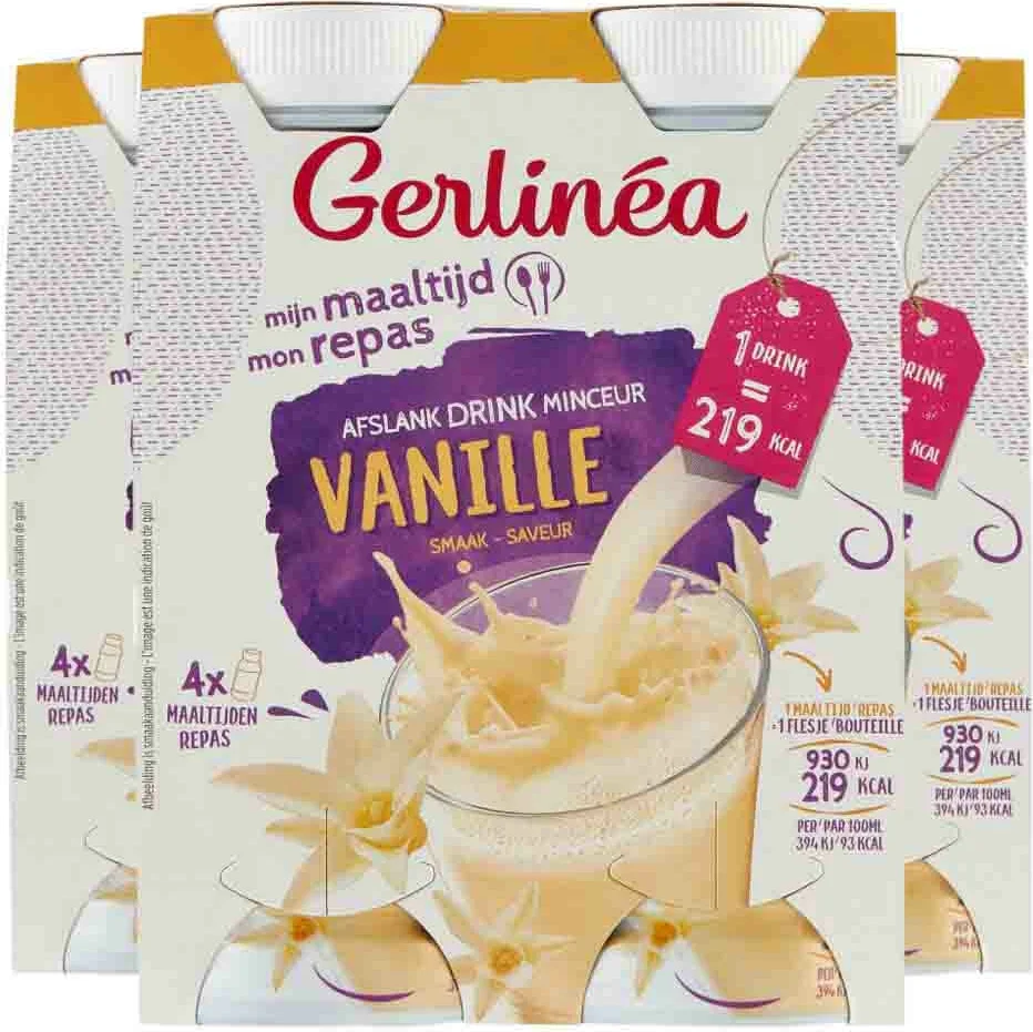 3x Gerlinea Mijn Maaltijd Afslank Drink Vanille 4 x 236 ml