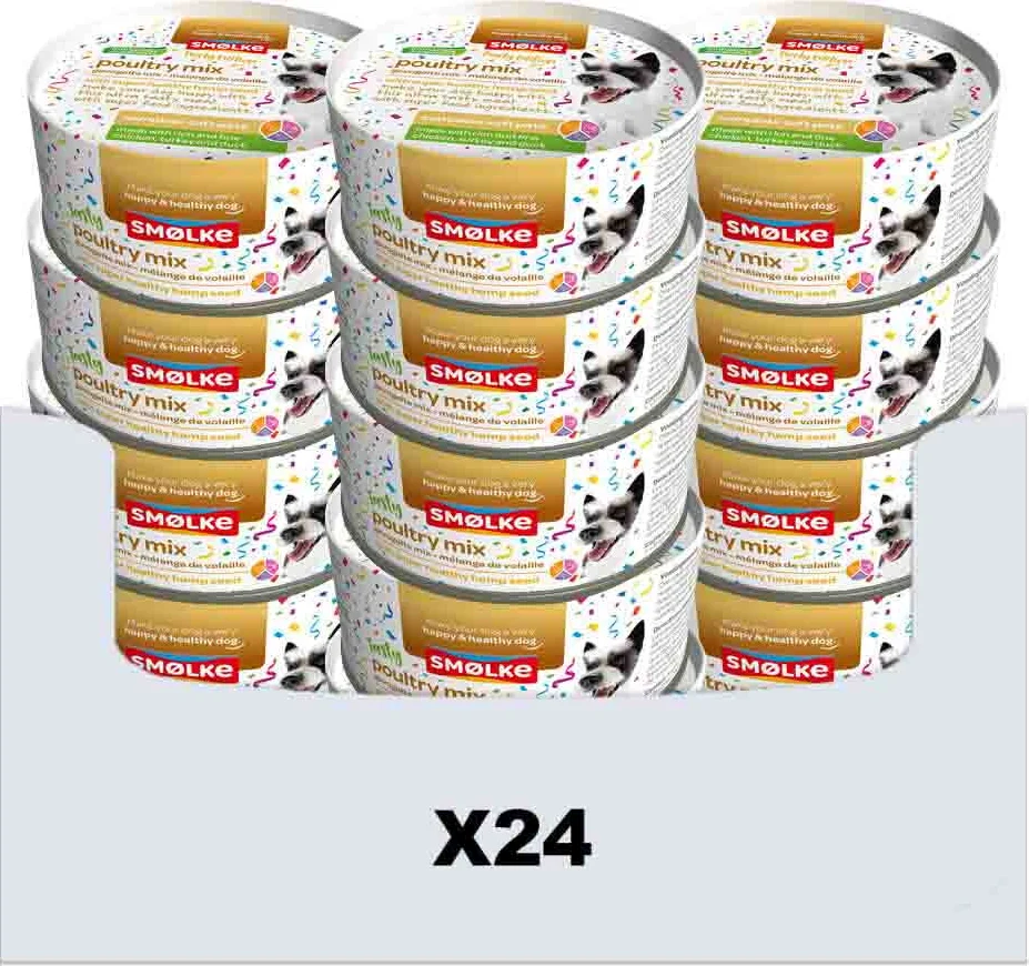 24x Smolke Hondenvoer Soft Paté Party Edition 125 gr