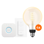 Philips Hue Filament White Ambiance Globe XL 4-Pack Startpakket