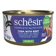12x Schesir Kattenvoer Tonijn - Rund 85 gr