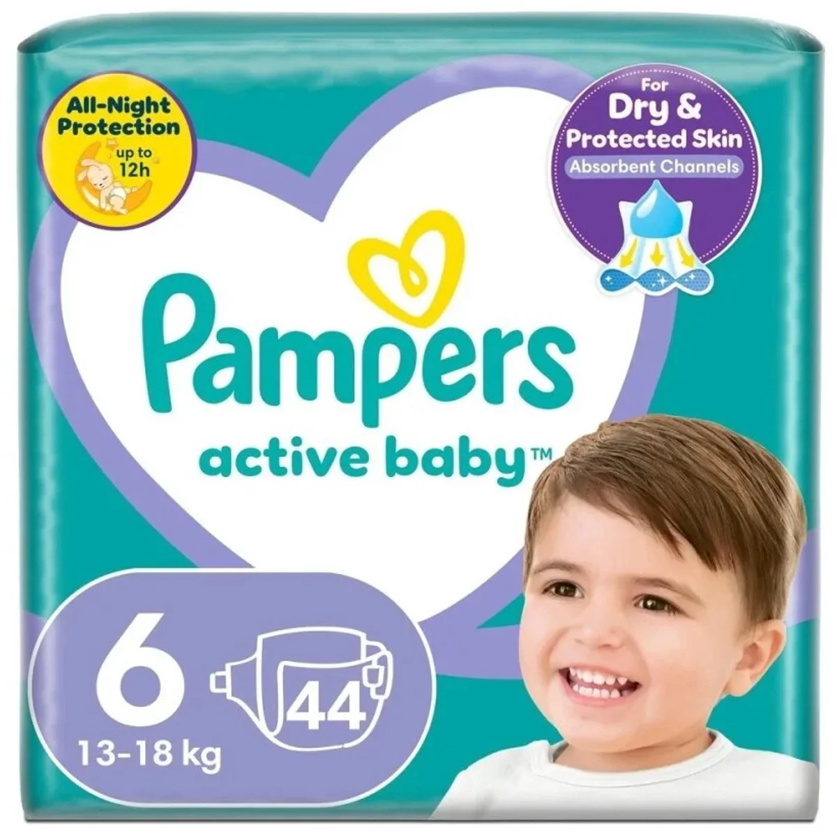 2x Pampers Active Baby Luiers Maat 6 (13-18 kg) 44 stuks