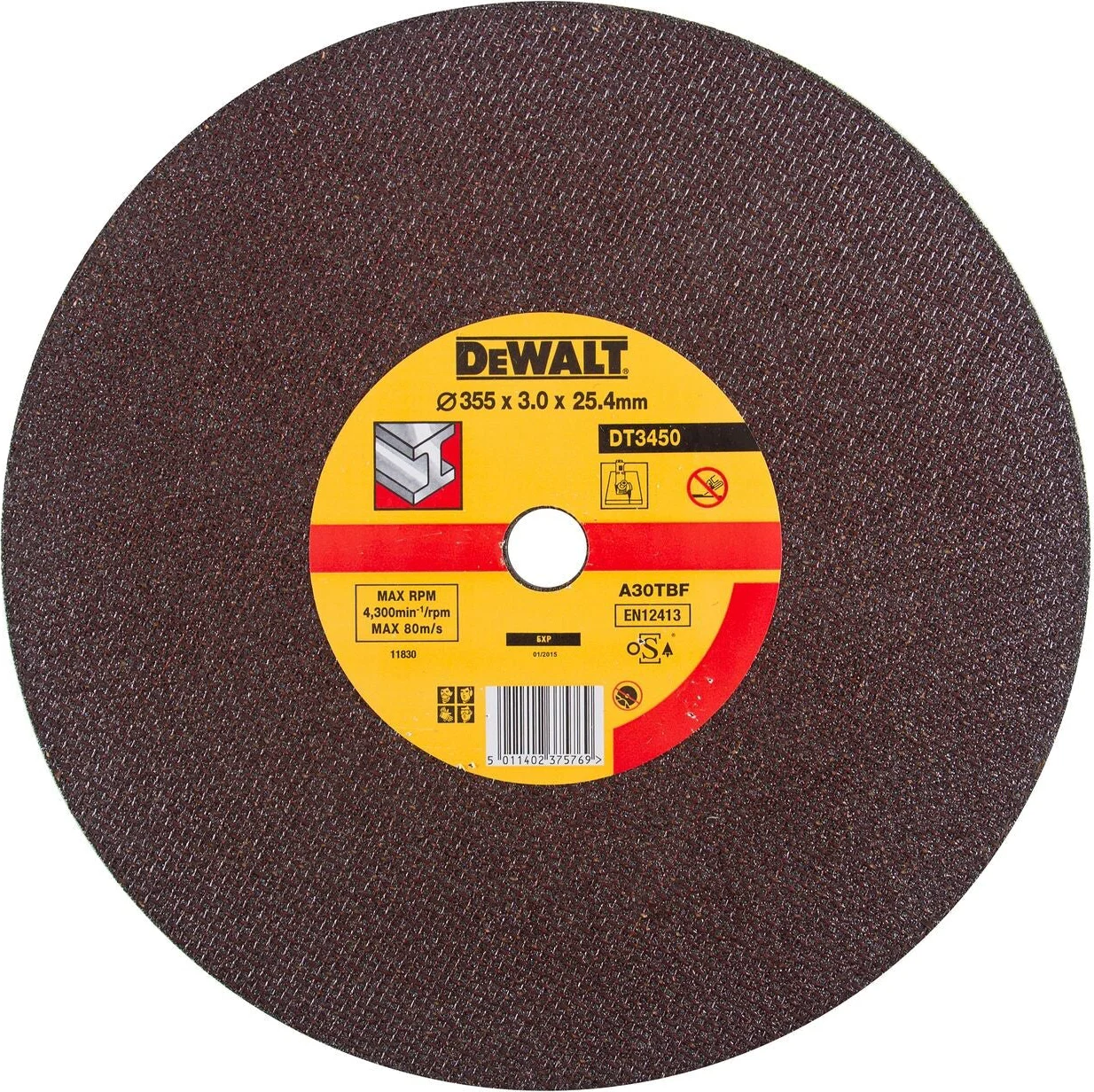 DeWALT DT3450 Doorslijpschijf voor Metaalzaag 355mm