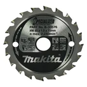 Makita Cirkelzaagbad voor Hout | Specialized | Ø 85mm Asgat 15mm 20T - B-33576