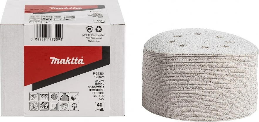 Makita P-37443 Schuurschijf 125mm K240 White Velcro