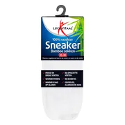 12x Lucovitaal Bamboe Sneakersok Wit maat 35-38 1 paar