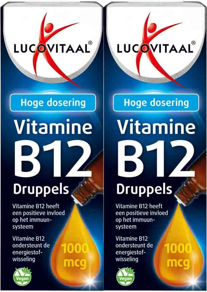 2x Lucovitaal Vitamine B12 1000 mcg Druppels 50 ml