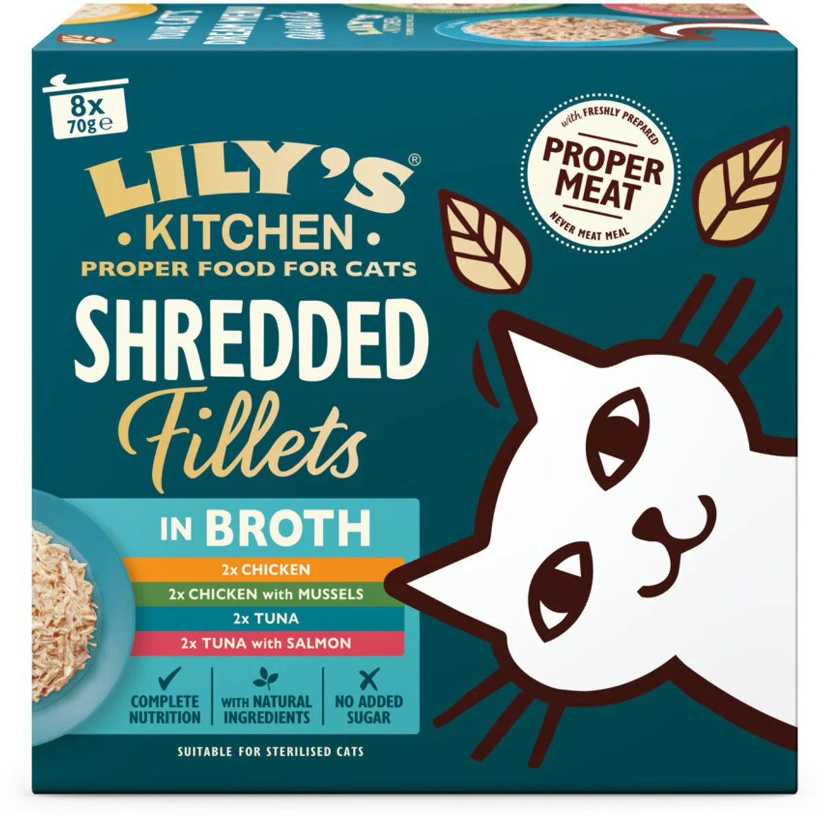 Lily's Kitchen Kattenvoer Nat Shredded Fillets Multipack 8x70 gr