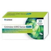Sanias Cetirizine 10 mg 30 tabletten