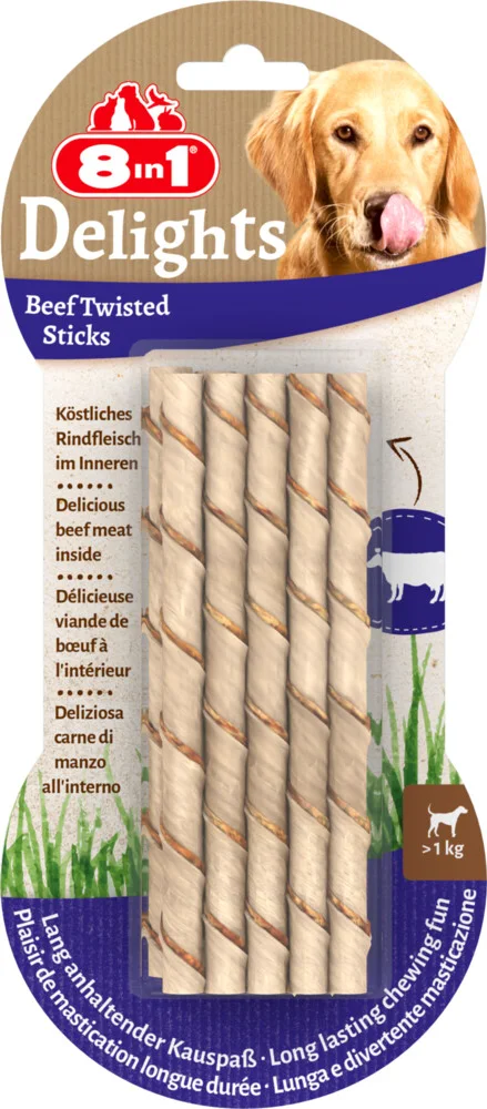 8in1 Delights Twisted Sticks Rund 10 stuks