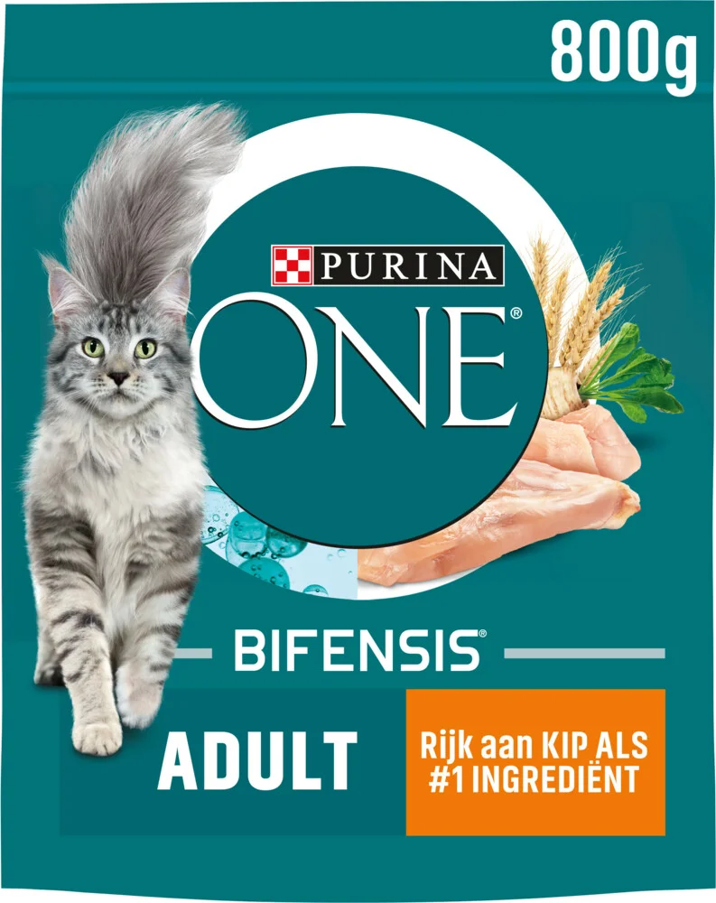 Purina ONE Kattenvoer Droog Adult Kip - Volkoren Granen 800 gr